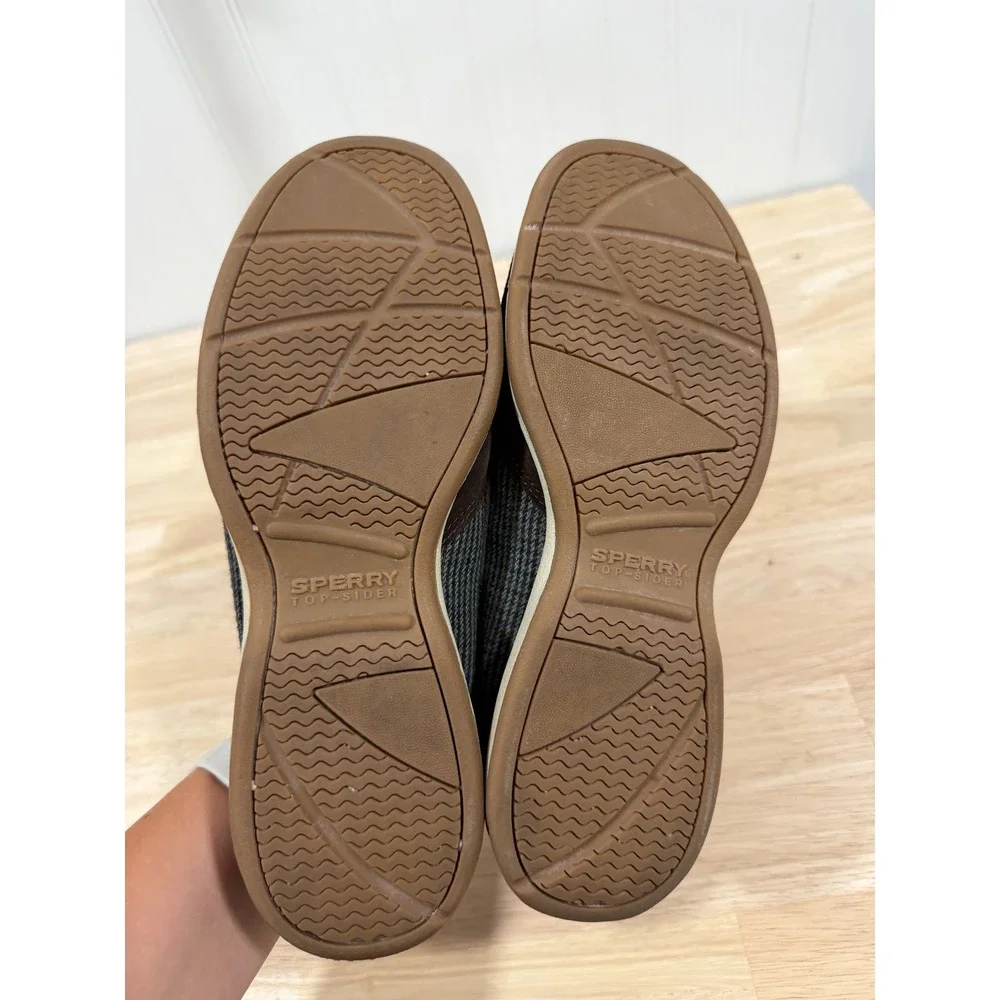 Sperry Top-Sider Suede Brown Boat Shoes Slip On Preppy Nautical Women Size 8